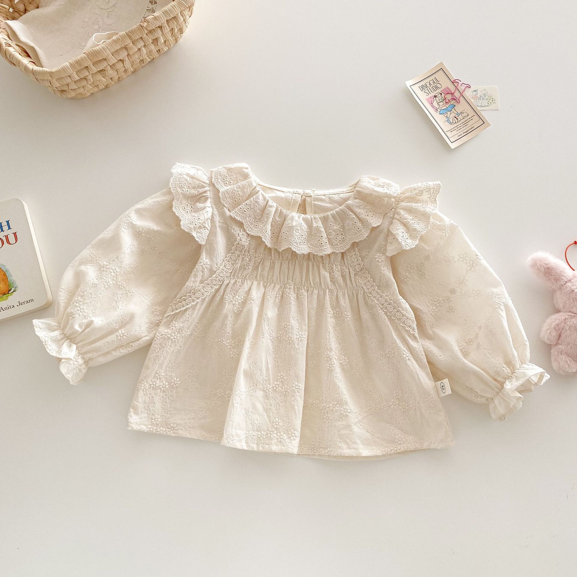Baby Clothing Embroidery - Spring Korean Style Girls' Doll Shirt