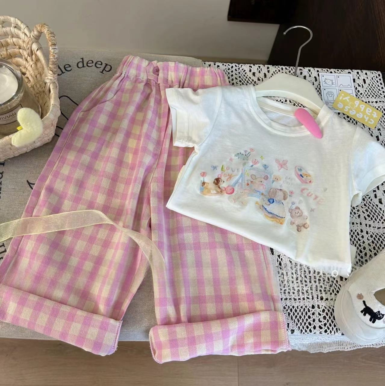 Baby Girl Clothing Zara - Children's Clothing Sets Animal Print Short-sleeved