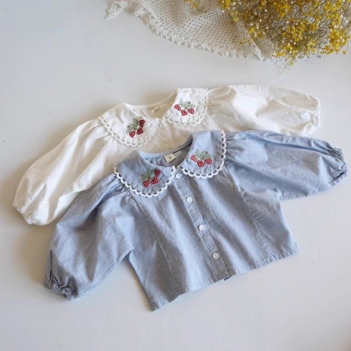 Baby Clothing Embroidery - 2026 Kids Girls Embroidery Shirts 0-3Y