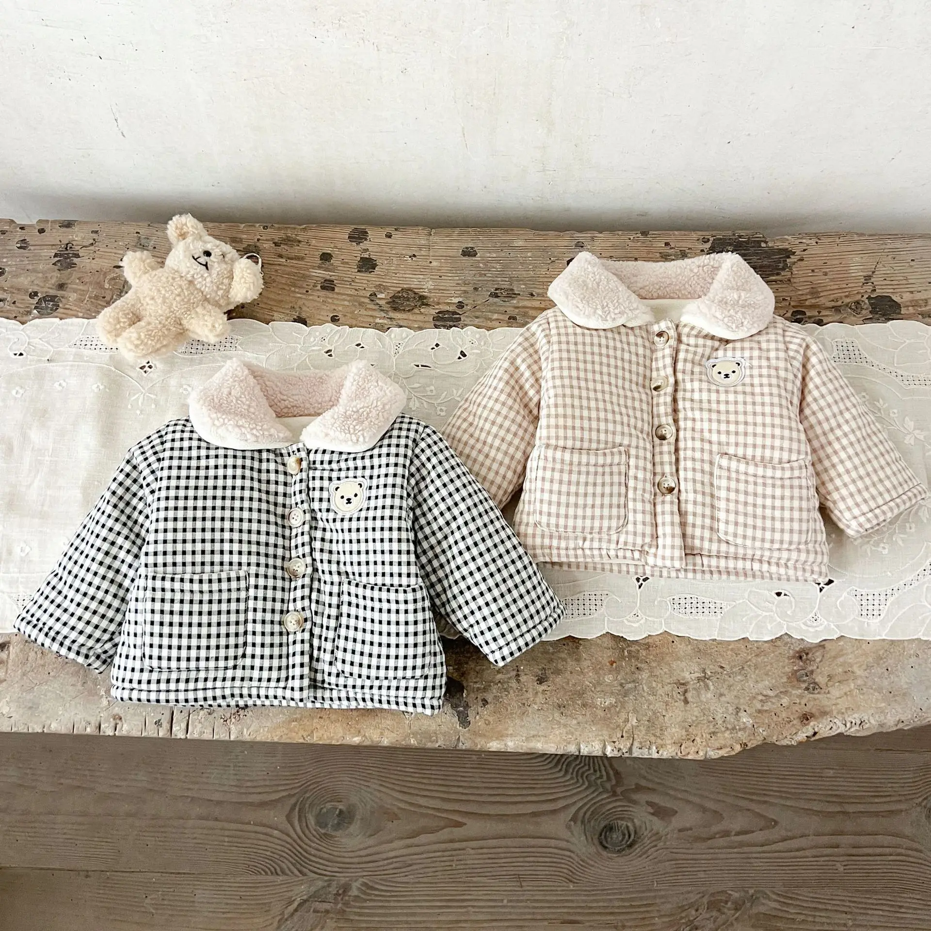 Baby Clothing Embroidery - LILIGIRL Winter Baby Girl Clothing Plaid