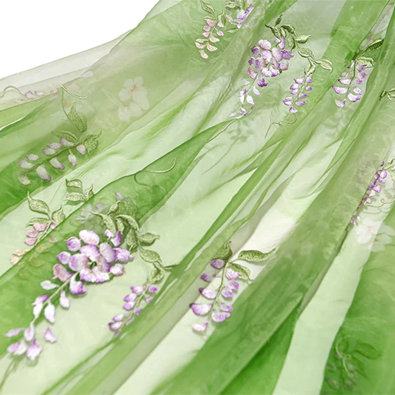 Baby Clothing Embroidery - Wisteria Embroidery Fabric DIY Hanfu Ancient