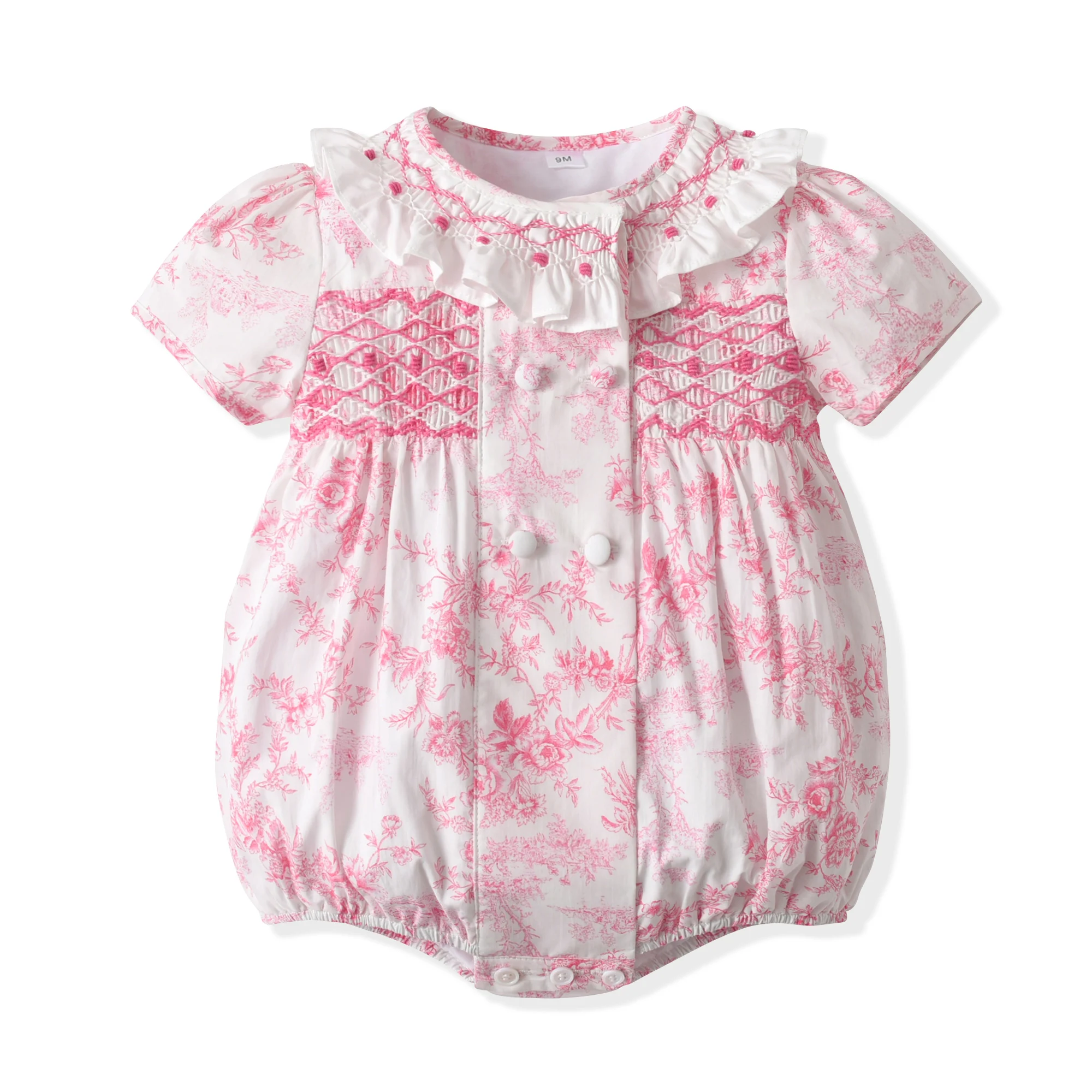 Baby Clothing Made In Usa - Summer Hand Made Smocked Short Sleeve