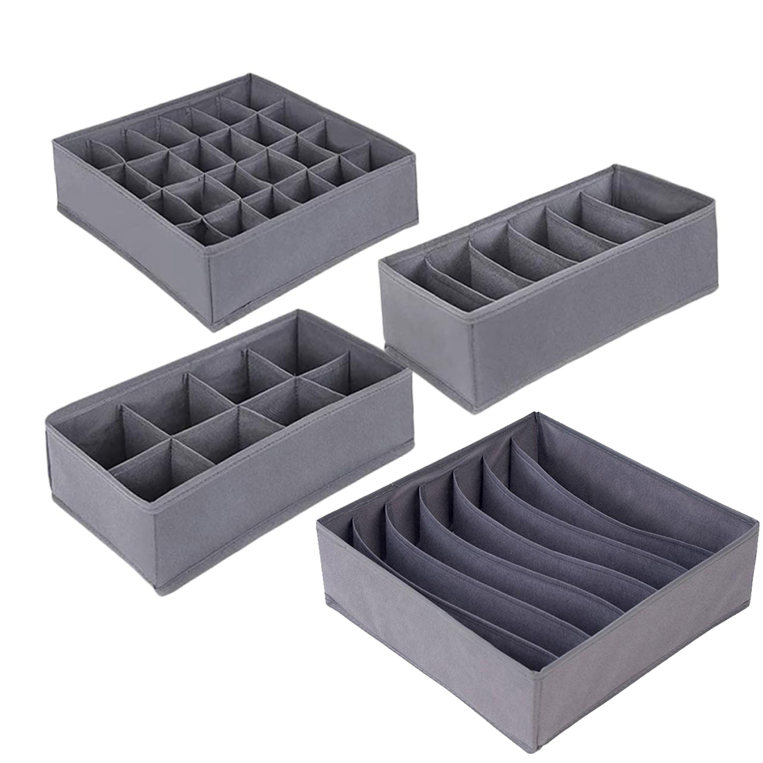 Baby Clothing Organizer - 6/7/8/24 Grids Foldable Fabric Underwear Drawer