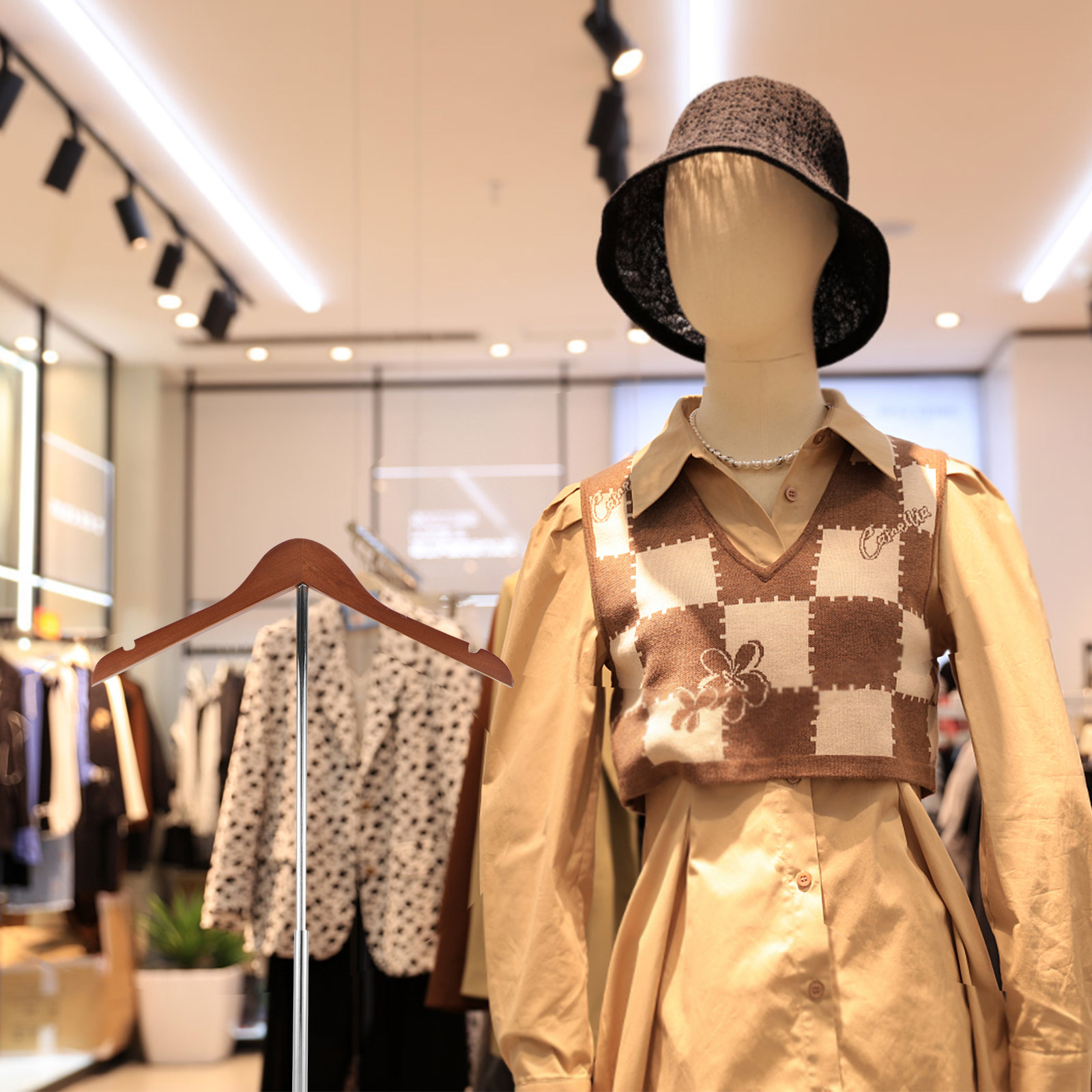 T-Shaped Clothing Display Stan - Baby Clothing Stores 评论和价格