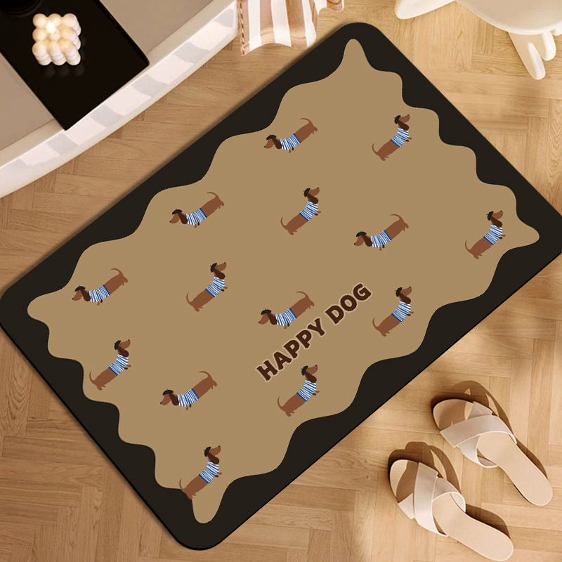 Cartoon Dachshund Carpet Mat R - Baby Clothing Made In Usa 评论和价格