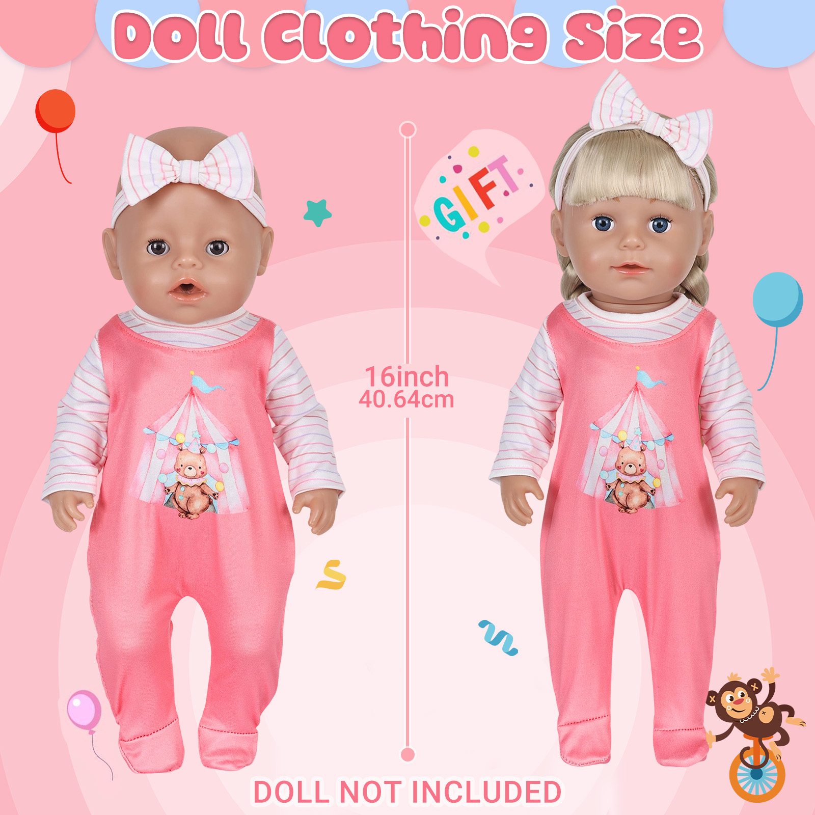 Doll Clothes for 16-18inch 40- - Baby Clothing Items 评论和价格