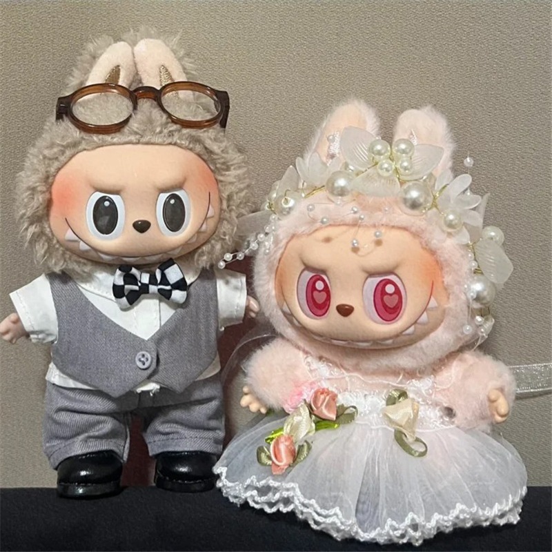 15 17cm For Labubu Doll Weddin - Baby Clothing Items 评论和价格