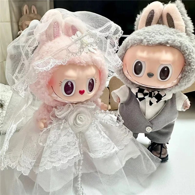 15 17cm For Labubu Doll Weddin - Baby Clothing Items 评论和价格