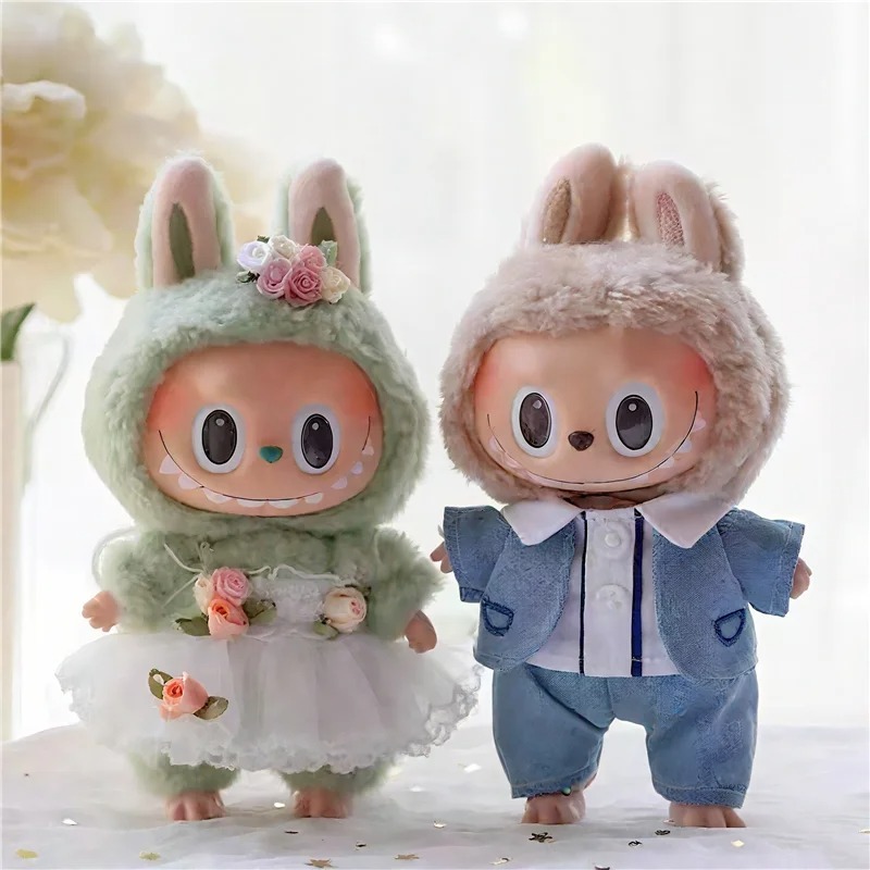 15 17cm For Labubu Doll Weddin - Baby Clothing Items 评论和价格