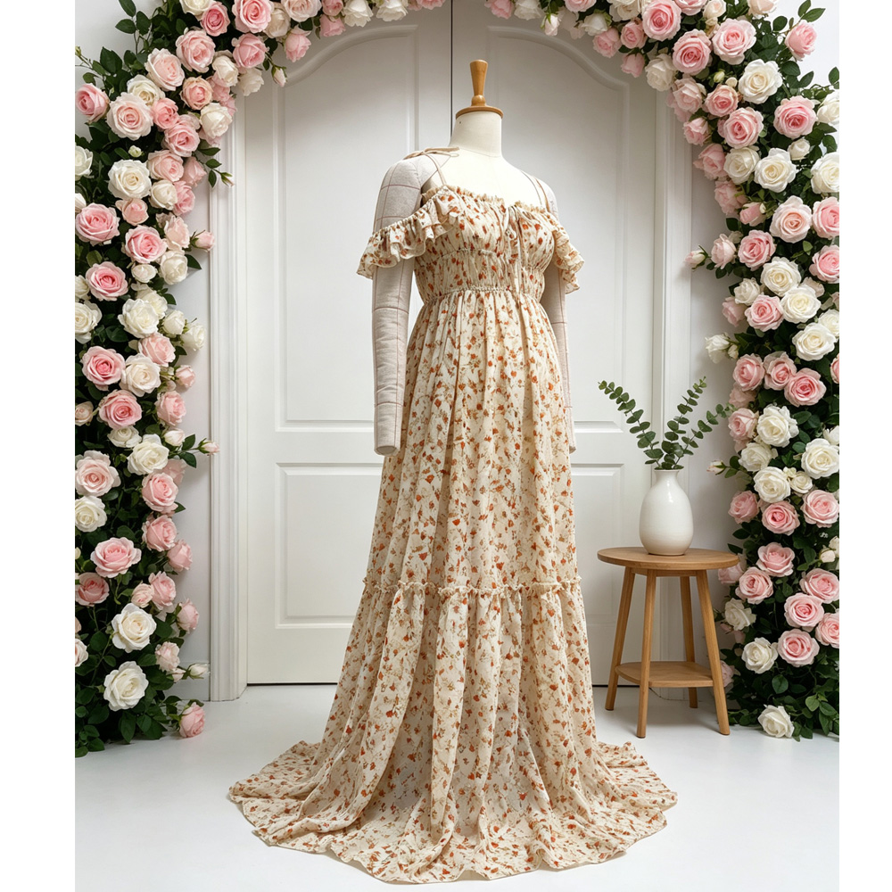 With Printed Embroidery Chiffo - Baby Clothing Embroidery 评论和价格