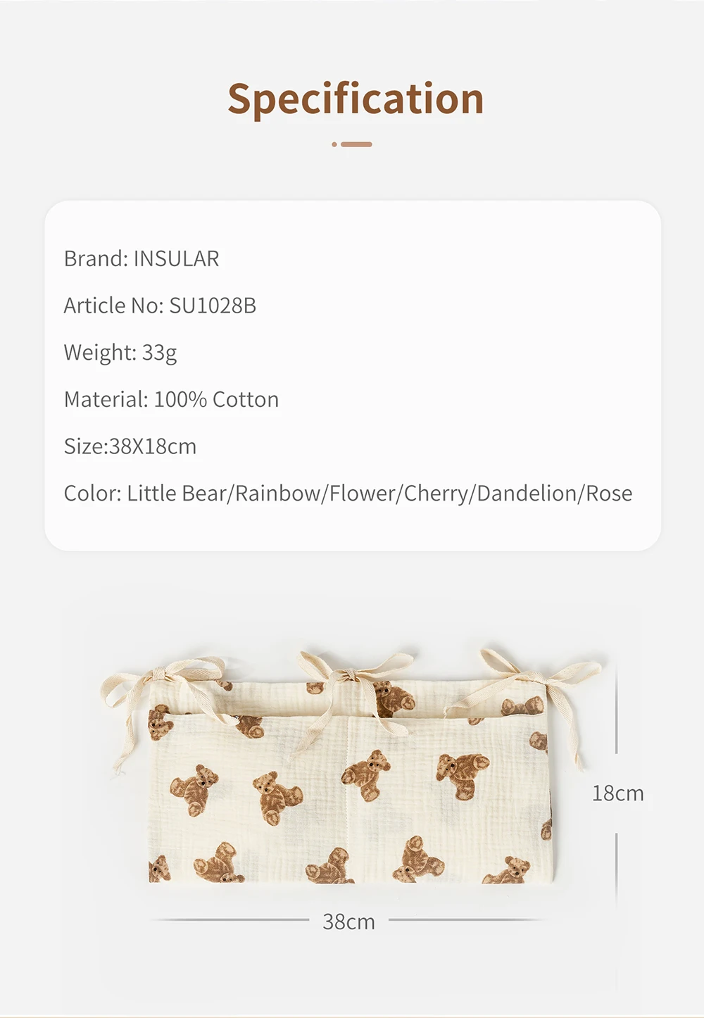 Baby Crib Organizer Cot Caddy  - Baby Clothing For Bed 评论和价格